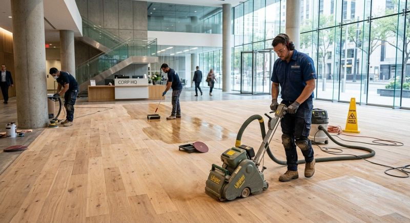 Our team working on Flooring Service projects in North Bergen, NJ